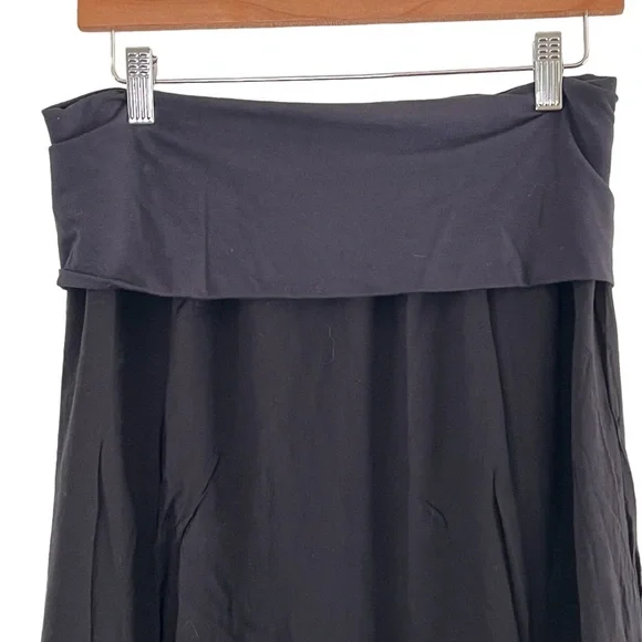 Splendid | Rayon fold over black maxi skirt size medium - Picture 4 of 12